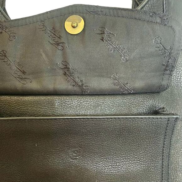 Fossil Black Leather Moto Boho 1954 Shoulder Bag Purse - Picture 9 of 11